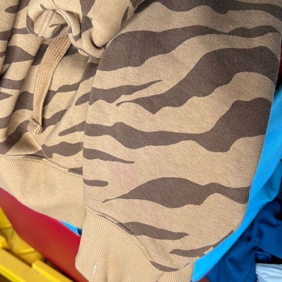 Everlane The ReTrack Hoodie Cocoa Tiger Stripe XS - Picture 10 of 11